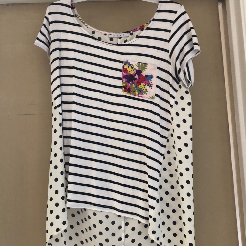 Striped and Polka Dot Top